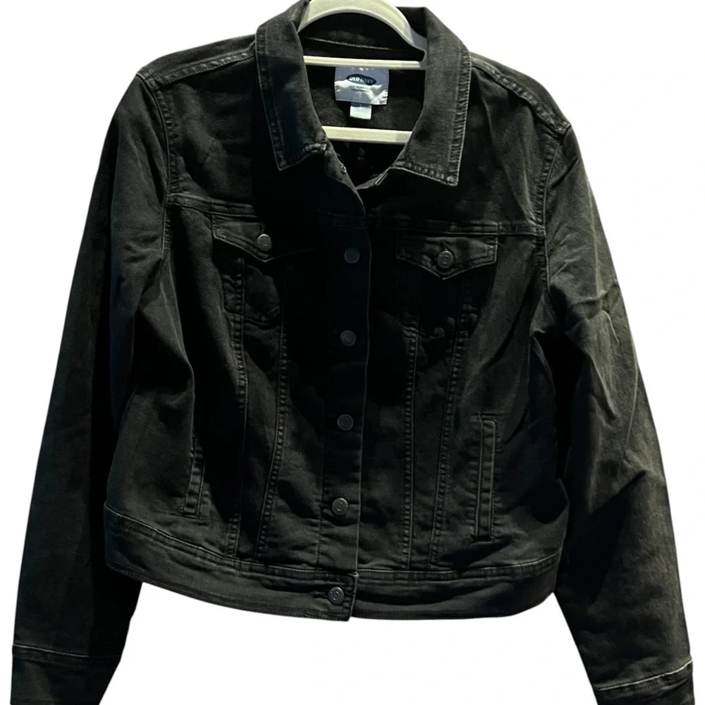 Old Navy Black Denim Jacket - Picture 1 of 3